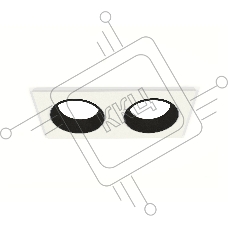 Комплект встраиваемого светильника Ambrella light XC6525002 SWH/SBK белый песок/черный песок MR16 GU5.3 (C6525, N6111)