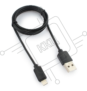 Кабель USB Гарнизон GCC-USB2-AP2-1M AM/Lightning, для iPhone5/6/7, IPod, IPad, 1м, черный, пакет