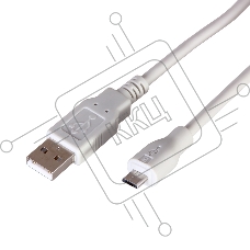 Кабель micro USB (male) штекер - USB-A (male) штекер, длина 1,8 метра, белый (PE пакет)  18-1164  Rexant