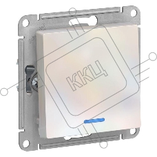 Механизм выключателя 1-кл. ATLAS DESIGN с подсветкой (сх.1а) 10АХ жемчуг SchE ATN000413