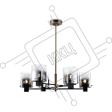 Люстра Ambrella light LH57041/6 BK/DBS/SM черный/темная латунь/дымчатый E14/6 max 40W D690*690