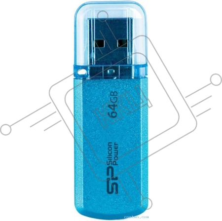 Флеш Диск Silicon Power 64Gb Helios 101 SP064GBUF2101V1B USB2.0 синий