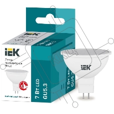 Лампа Iek LLE-MR16-7-230-40-GU5 светодиодная ECO MR16 софит 7Вт 230В 4000К GU5.3 IEK
