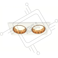 Комплект встраиваемого светильника Ambrella light XC6525004 SWH/PYG белый песок/золото желтое полированное MR16 GU5.3 (C6525, N6113)