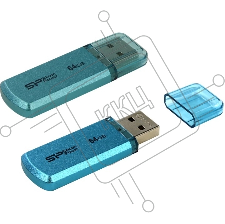 Флеш Диск Silicon Power 64Gb Helios 101 SP064GBUF2101V1B USB2.0 синий