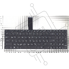 Клавиатура для ноутбука Asus K56 черная без рамки, плоский Enter