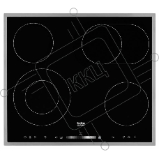 Встраиваемая электрическая варочная поверхность Beko HIC 64503 TX, Черный