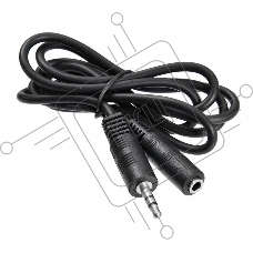 Кабель-удлинитель аудио Buro BAAC003-1 Jack 3.5 (m)/Jack 3.5 (f) 1м. черный