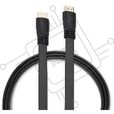 Кабель аудио-видео Buro BU-HDMI-FLAT-v1.4-1.5m HDMI (m)/HDMI (m) 1.5м. позолоч.конт. черный