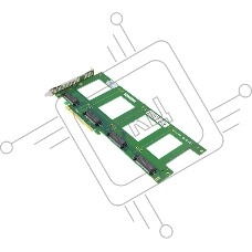 Адаптер для SSD PCIe x16 to 4*U.2 SFF-8639 SSD NVMe Card