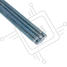 Шпилька резьбовая KRANZ DIN 975, M6х2000, групповой пакет (10 шт./уп.)