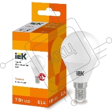 Лампа Iek LLE-G45-7-230-30-E14 светодиодная ECO G45 шар 7Вт 230В 3000К E14 IEK