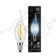 Лампа светодиодная Filament Свеча на ветру E14 5Вт 4100К GAUSS 104801205