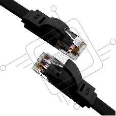 Патч-корд Greenconnect PROF плоский прямой 10.0m, UTP медь кат.6, черный, позолоченные контакты, 30 AWG, GCR-LNC616-10.0m, ethernet high speed 10 Gbит/с, RJ45, T568B Патч-корд Greenconnect PROF плоский прямой 10.0m, UTP медь кат.6, черный, позолоченные контакты, 30 AWG, GCR-LNC616-10.0m, ethernet high speed 10 Gbит/с, RJ45, T568B