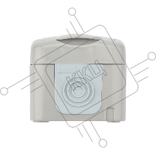 Розетка одноместная Mini OG IP54, с заземлением, о/у, серая KRANZ