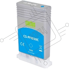 Картридж струйный Cactus CS-PFI030C PFI-030C голубой (55мл) для Canon imagePROGRAF TA-20/30