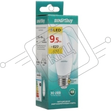 Лампа светодиодная Smartbuy SBL-C37-9_5-40K-E27 (LED) Лампа свеча C37-9,5W/4000/Е27