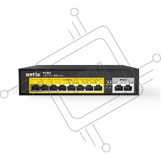 Коммутатор Netis P110C 10-портовый PoE+ коммутатор Fast Ethernet / 8*PoE+ 2 порта 802.3af / 802.3at