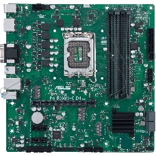 Материнская плата ASUS Pro B660M-C D4-CSM, LGA 1700, Intel B660, 4xDDR4, 1xHDMI, 1xVGA, 2xDP, 1x1Gb LAN, 2xUSB-A, 3x3.5 мм, 7.1, Micro-ATX