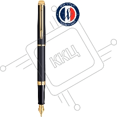 Ручка перьевая Waterman Hemisphere (CWS0920710) Matte Black GT F сталь нержавеющая подар.кор.