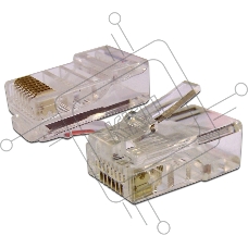 Коннектор Lanmaster RJ45 UTP 8P8C, универсальный, cat.6, 100 шт.