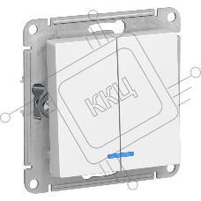 Механизм выключателя 2-кл. ATLAS DESIGN с подсветкой (сх.5а) 10АХ бел. SchE ATN000153