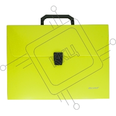 Папка-портфель Silwerhof 322715-02 1 отдел. A4 пластик желтый неон