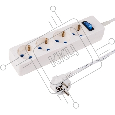 Сетевой фильтр PROconnect STANDARD 4 гнезда, 1.5 м, 3х0.75 мм², с/з, белый