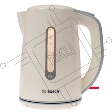 Чайник электрический Bosch TWK7507 1.7л. 2200Вт бежевый/серый (корпус: пластик)