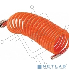 Шланг спиральный для пневмоинструмента FUBAG 170300  с фитингами рапид полиуретан 15бар 6x10мм 5м