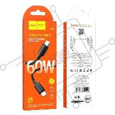 Кабель USB2.0 Hoco Type-C/Type-C, 3A, 60Вт, X96, 1м, черный, коробка