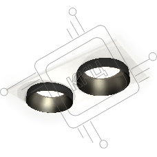 Комплект встраиваемого светильника Ambrella light XC6525021 SWH/PBK белый песок/черный полированный MR16 GU5.3 (C6525, N6131)