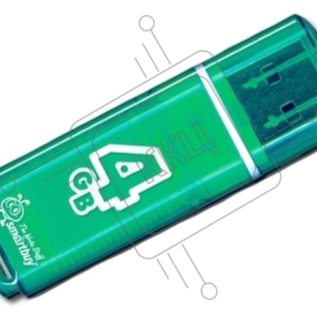 Внешний накопитель 4Gb USB Drive <USB2.0> Smartbuy Glossy series Green (SB4GBGS-G)