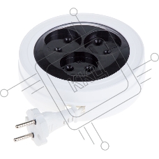 Удлинитель-рулетка PROconnect STANDARD 5 м, 3 гнезда, 2х0.75 мм², б/з, белый