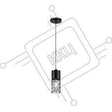 Светильник Ambrella light TR8500 BK черный E27 max 60W D100*1000