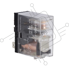 Реле миниатюрное промышленное, 1CO, ком. ток 12А, AgSnO2, напряжение 24V DC, опция: светодиод