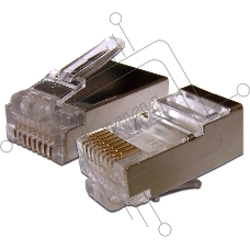 Коннектор Lanmaster RJ45 STP 8P8C, универсальный, для толстого кабеля, cat.6, 100 шт.