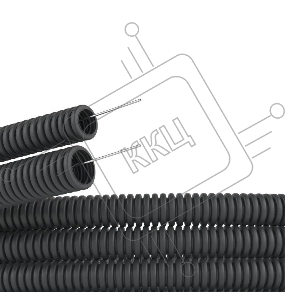 Труба гофрированная ПНД d20мм с протяж. черн. (уп.100м) ДКС 71720