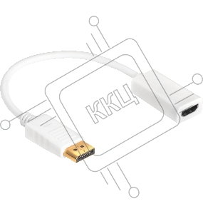 Переходник Greenconnect Переходник белый 0.10m Active DisplayPort/HDMI v1.2/v1.4 20M/19F (GCR-ADP2MHDW)