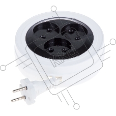 Удлинитель PROconnect STANDARD рулетка 3 м, 3 гнезда, 2х0.75 мм², б/з, белый