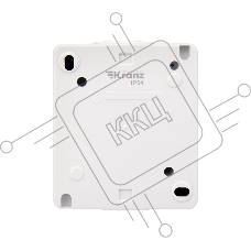 Розетка одноместная INDUSTRIAL IP54 с заземлением, о/у, белая KRANZ