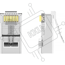 Коннектор Vention RJ45 (8p8c), cat. 6, под витую пару (10шт.)