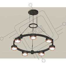 Светильник Ambrella light XR92051503/7 SBK/PPG черный песок/золото розовое полированное GX53 (A9205, C9238, N8126)