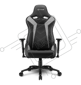 Игровое кресло Sharkoon Elbrus 3 чёрно-серое (синтетическая кожа) (ELBRUS-3-BK/GY)