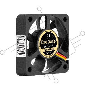 Вентилятор для корпуса ExeGate ExtraSilent ES05010S3P черный, 50 мм, 5000 об/мин, 28 дБ, 3 pin