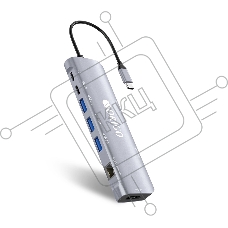 Док-станция ORIGO USB-C, 3xUSB 3.0, 1xUSB-C/PD 3.0, 1xUSB-C, 1x1000Base-T, 1xHDMI, слот SD/TF/microSD