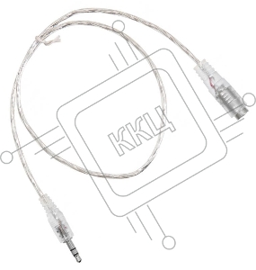 Кабель-удлинитель аудио Buro Jack/Plug 3.5mm (f) 1м. прозрачный (CAB025-1M)