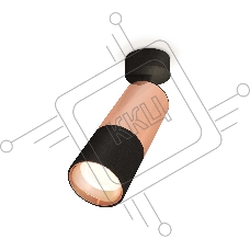 Комплект поворотного светильника Ambrella light XM6302001 SBK/PPG черный песок/золото розовое полированное MR16 GU5.3
