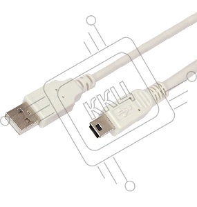 Кабель USB (шт. mini USB - шт. USB A) 0.2 метра, серый REXANT