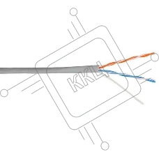 Кабель информационный Lanmaster NM-UTP5E2PR-CCA кат.5е U/UTP не экранированный 2X2 PVC внутренний 305м серый
